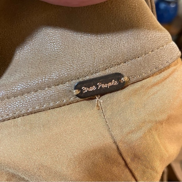 Free People Ari Camel Vegan Suede Buckled Wrap Mini Skirt - Picture 14 of 16